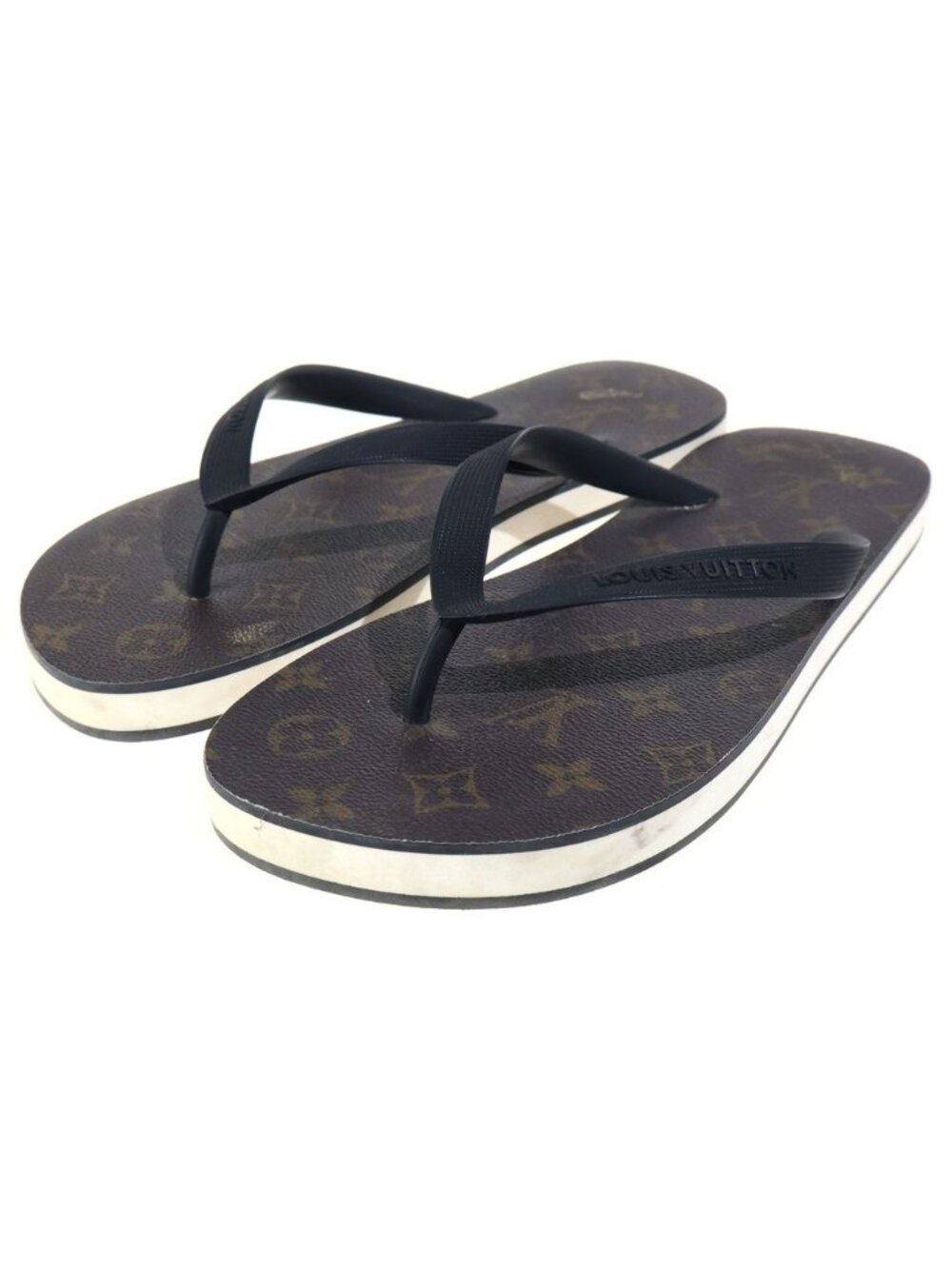 Louis Vuitton Molitor Line Monogram Rubber Beach Flat Sandals Brown